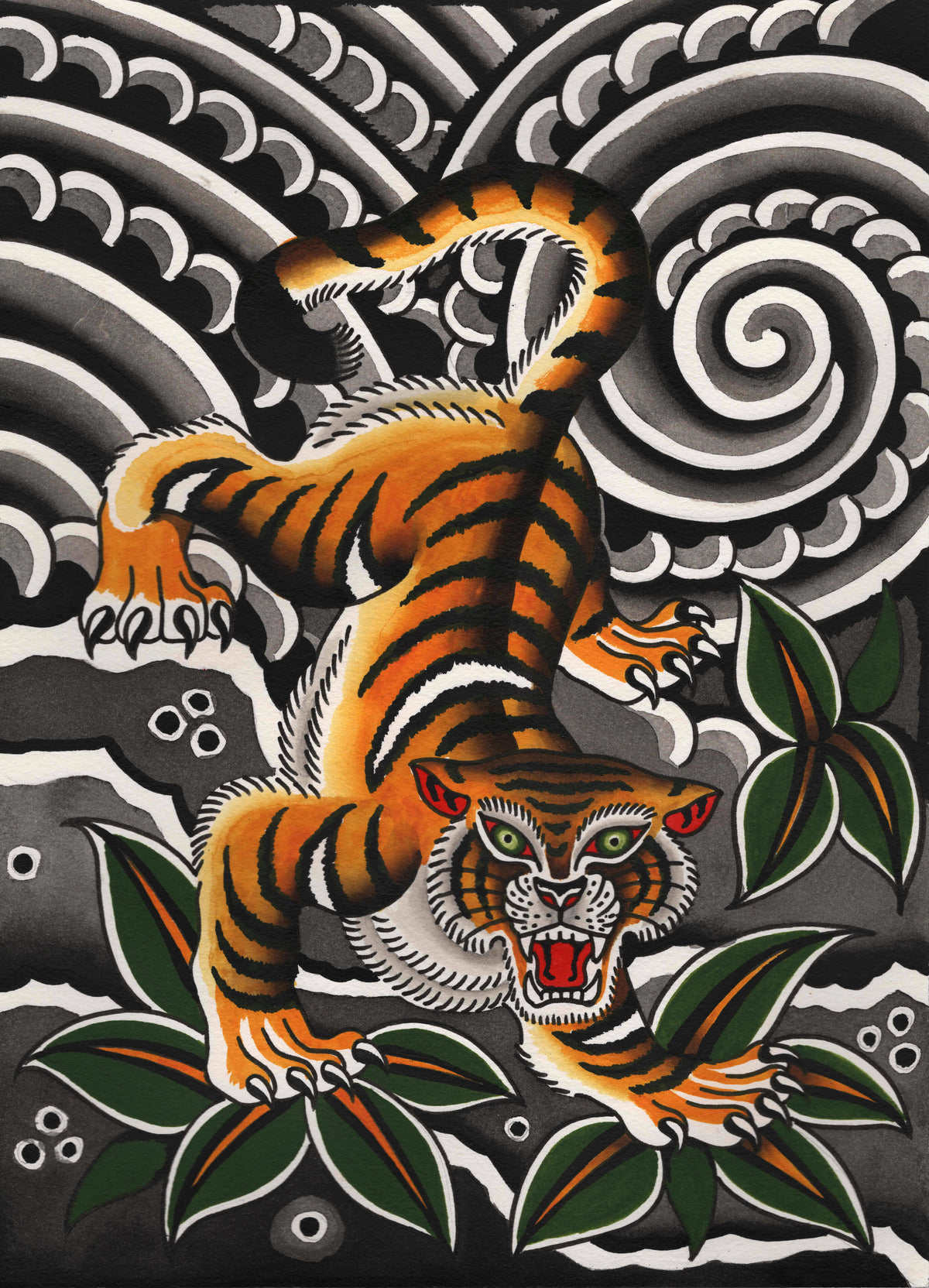 Nyomie's Tiger — full edge-to-edge print art