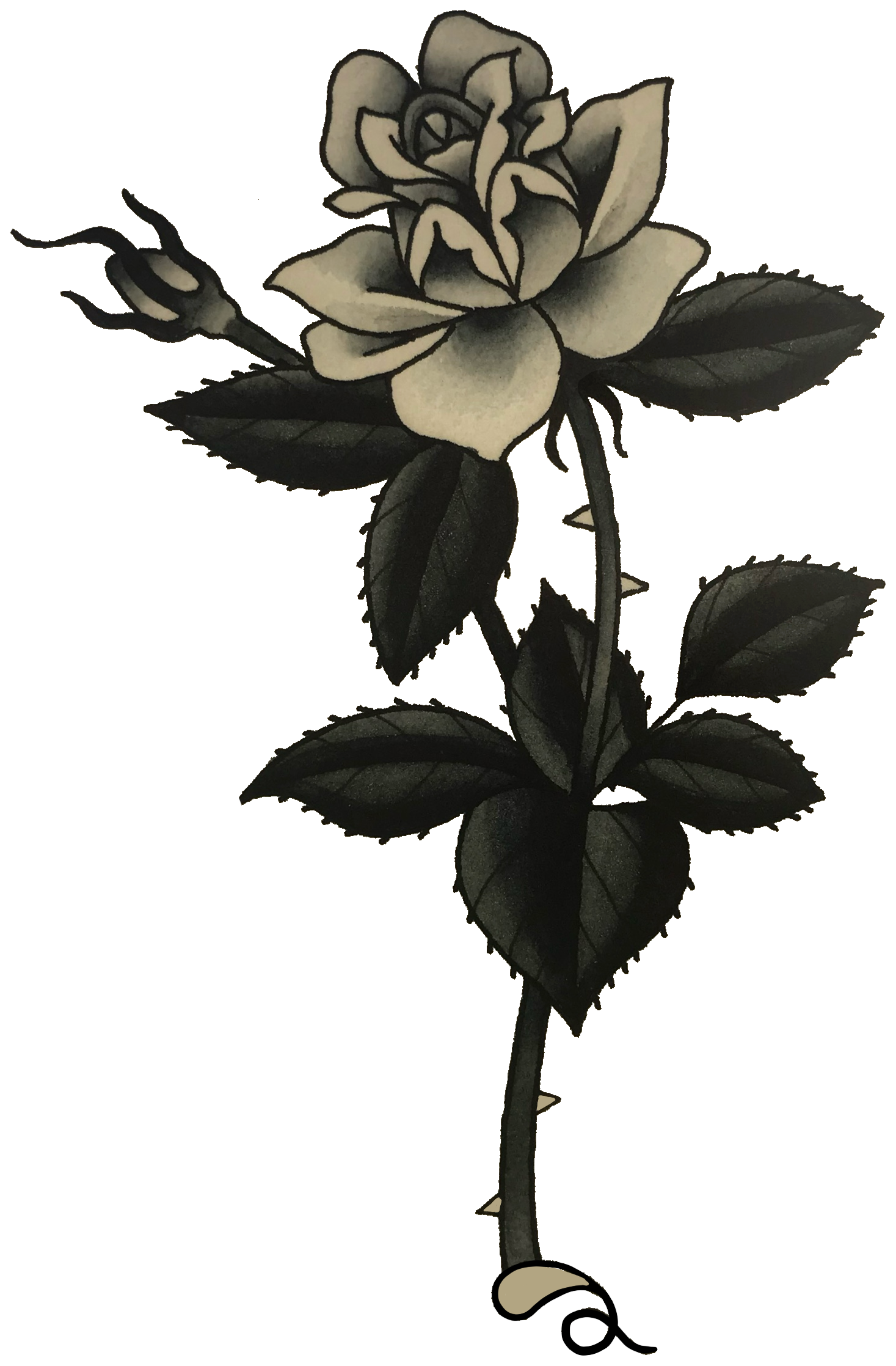 Rose tattoo flash